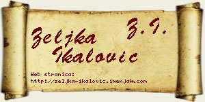 Željka Ikalović vizit kartica